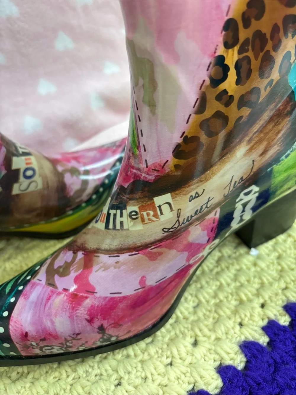 Rain Bops by Beehive Cowgirl rain boots women size 7-NWOT